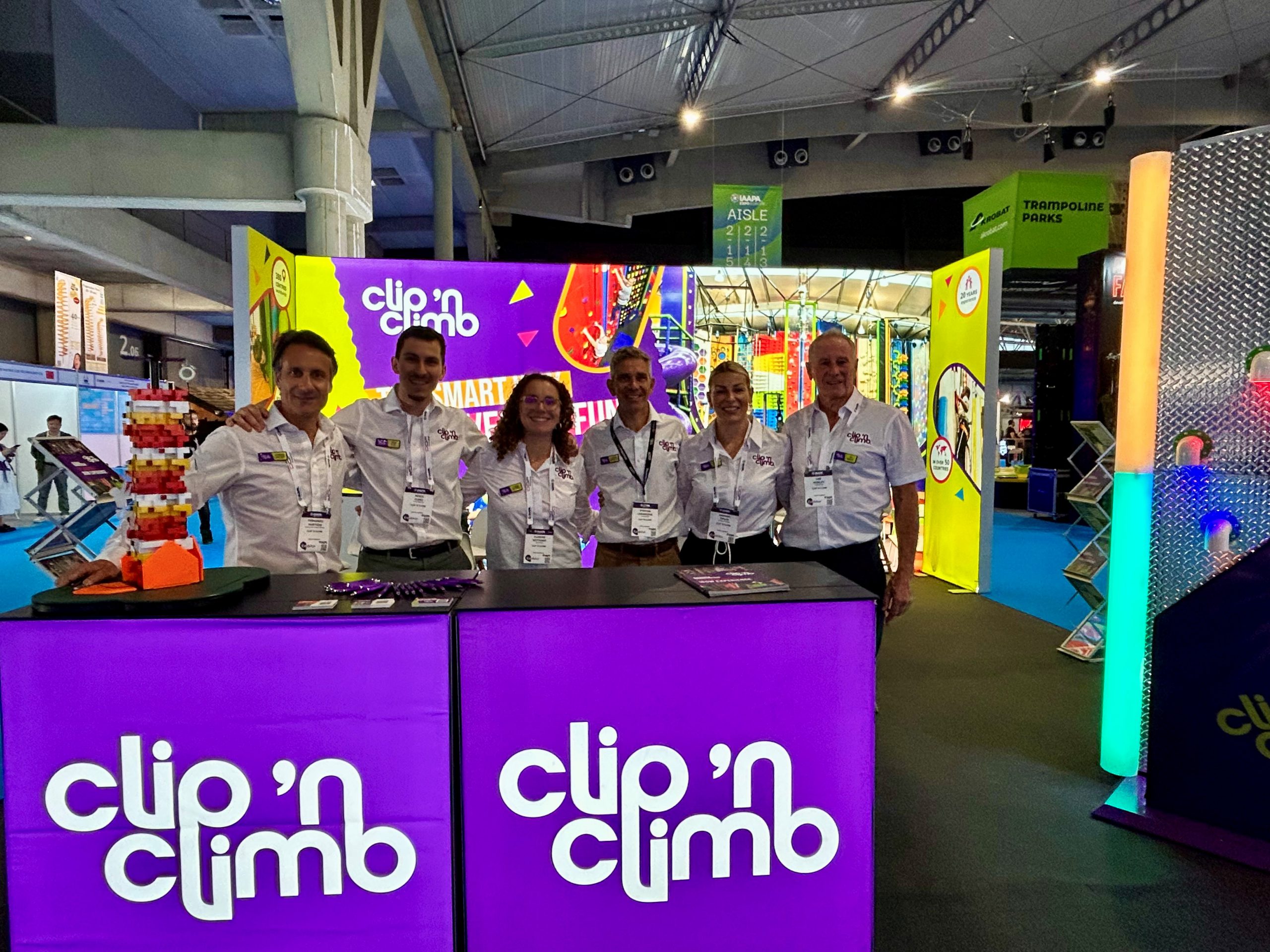 Clip 'n Climb IAAPA team photo